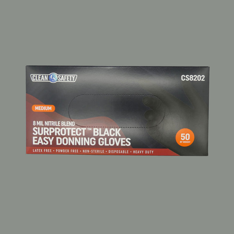 Surprotect Nitrile Blend Black Easy Donning 12" Gloves (8 MIL)