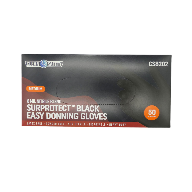Surprotect Nitrile Blend Black Easy Donning 12" Gloves (8 MIL)