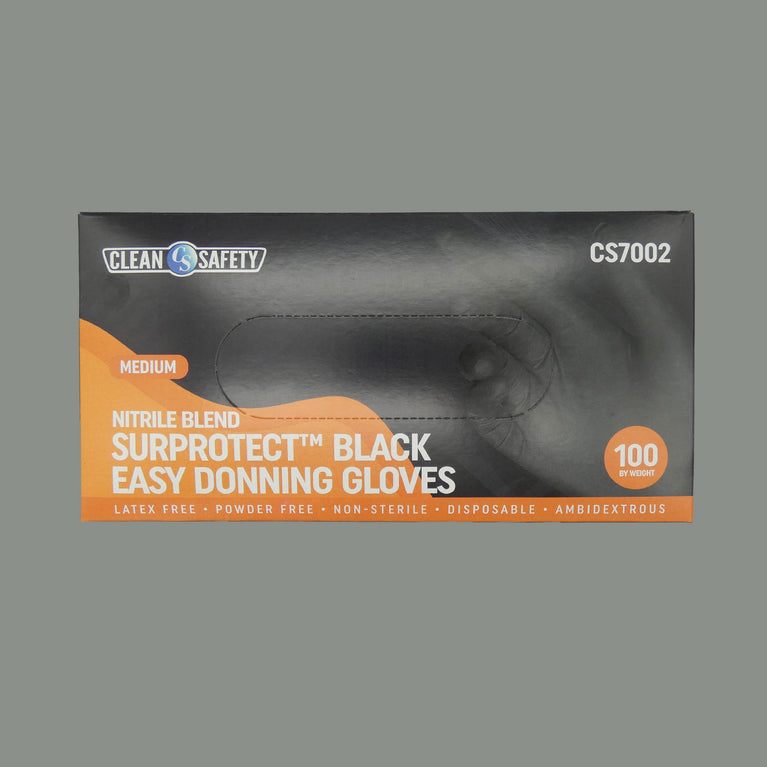 Surprotect Nitrile Blend Black Easy Donning Gloves (6 MIL)