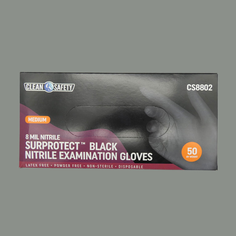 Surprotect Nitrile Black Examination Gloves (8 MIL)