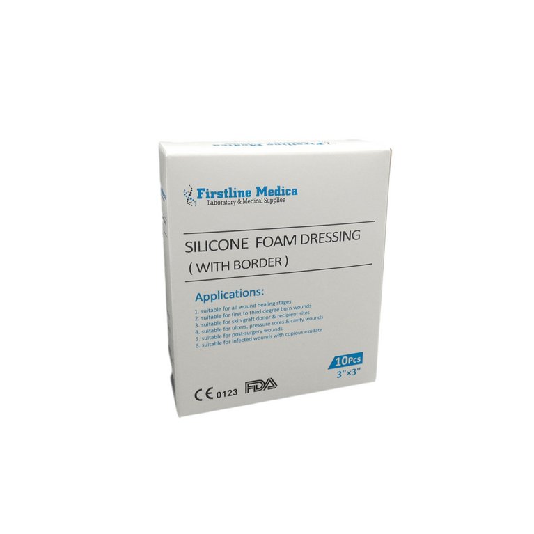 Silicone Foam Dressing w Border