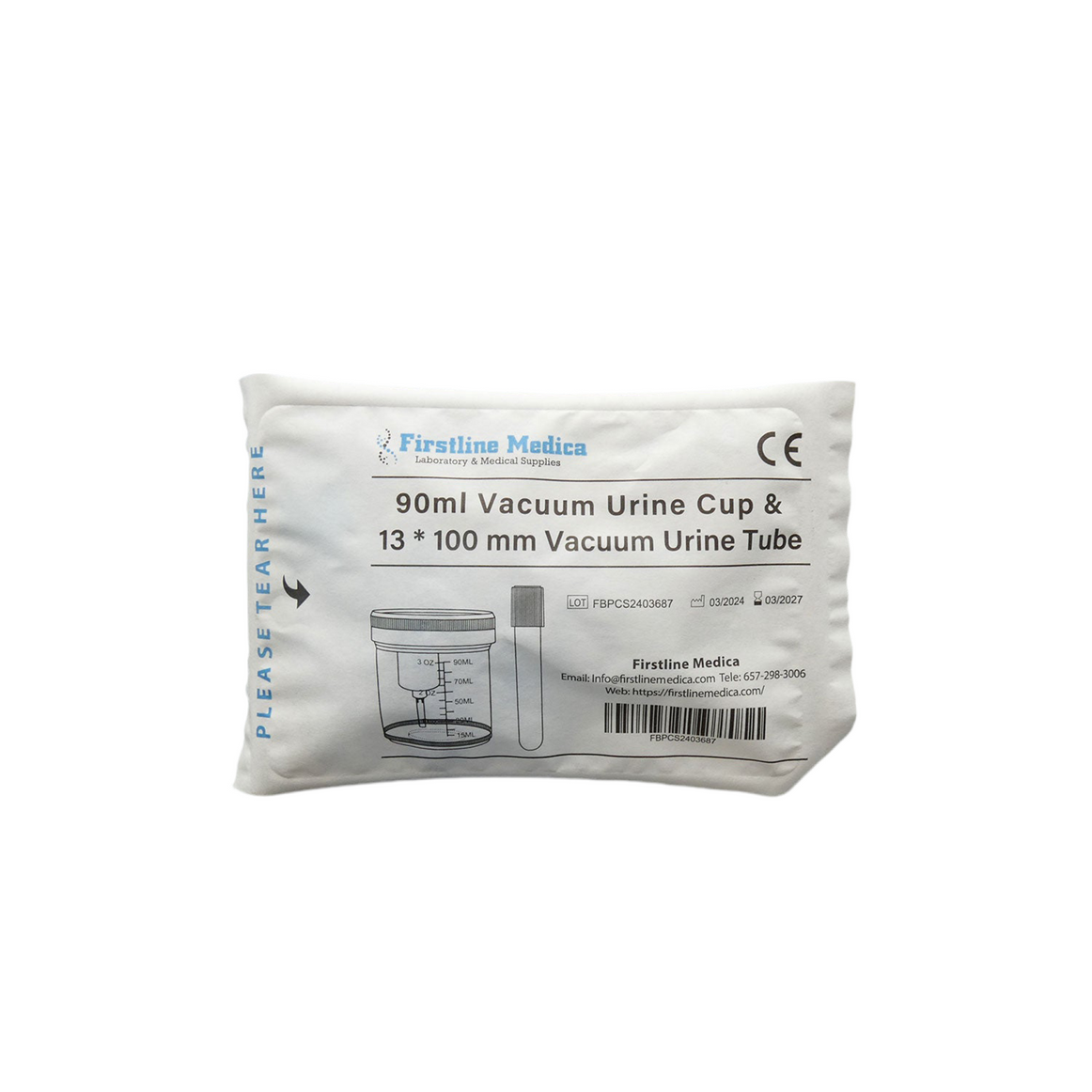 Sterile Vacutainer Urine Specimen Collection Cup & Tube Kits