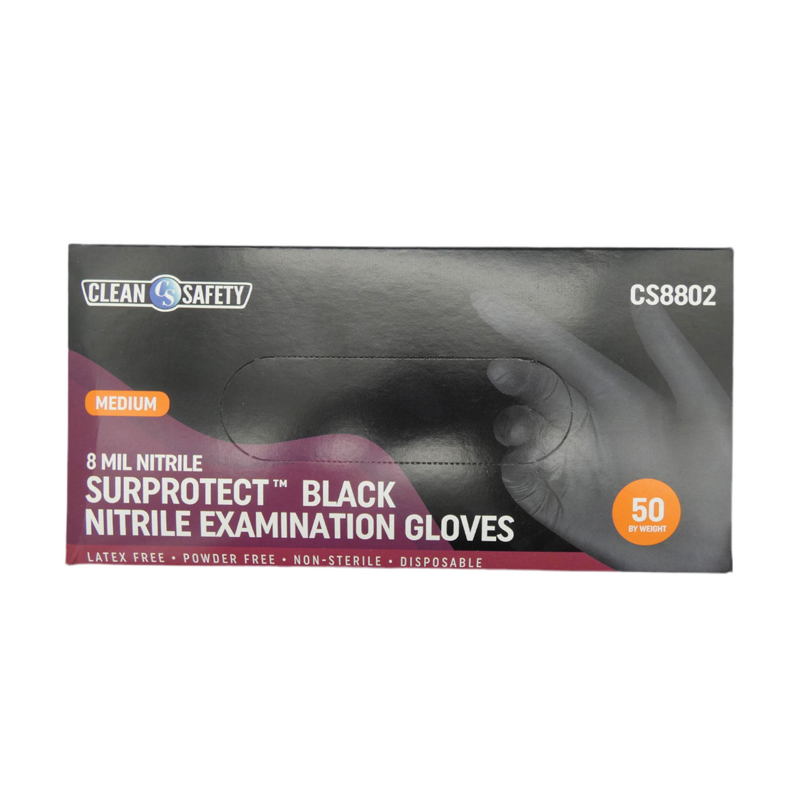 Surprotect Nitrile Black Examination Gloves (8 MIL)