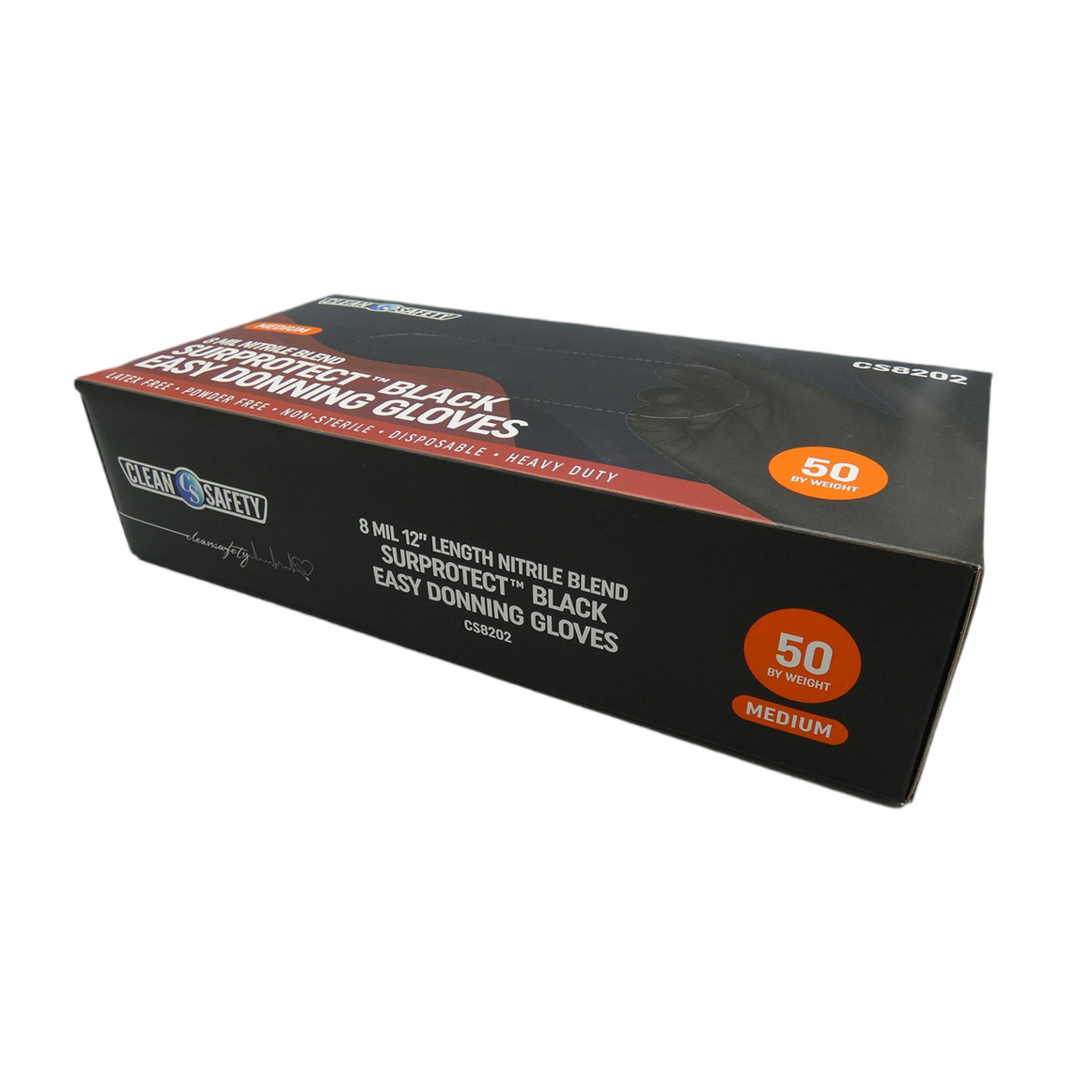 Surprotect Nitrile Blend Black Easy Donning 12" Gloves (8 MIL)