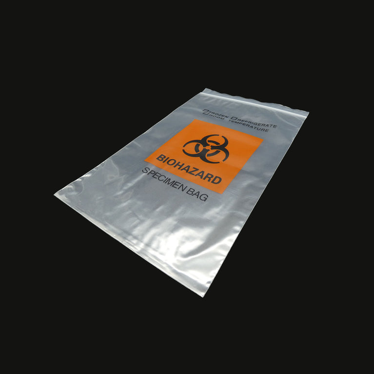 Biohazard Specimen Bags, 6" x 9"