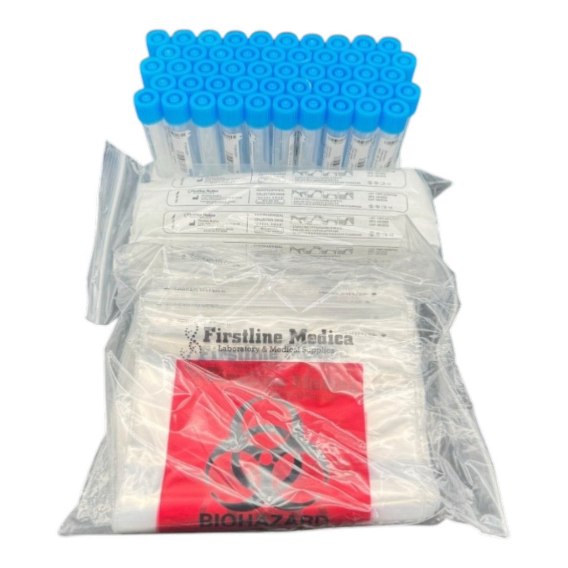 Viral Transport Medium Kit (VTM) - 50 Tubes - Non-inactivated Media - Pink and Clear