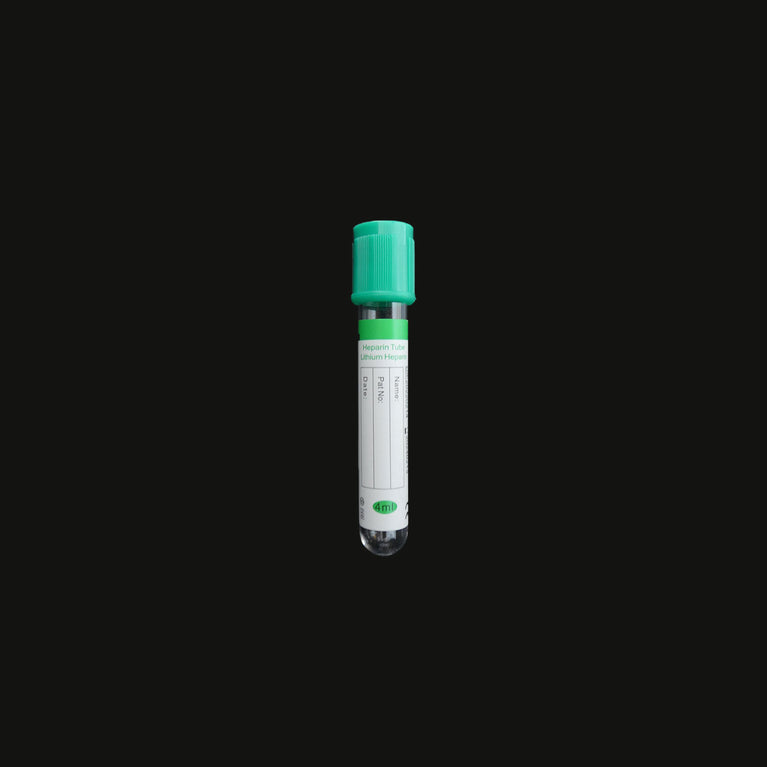 4ml Green Vacuum Blood Collection Tubes, Heparin Lithium Tube