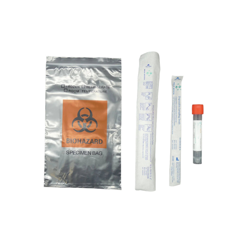 VTM/UTM Kit, Specimen Collection Tube, Swab & Bag – Firstline Medica