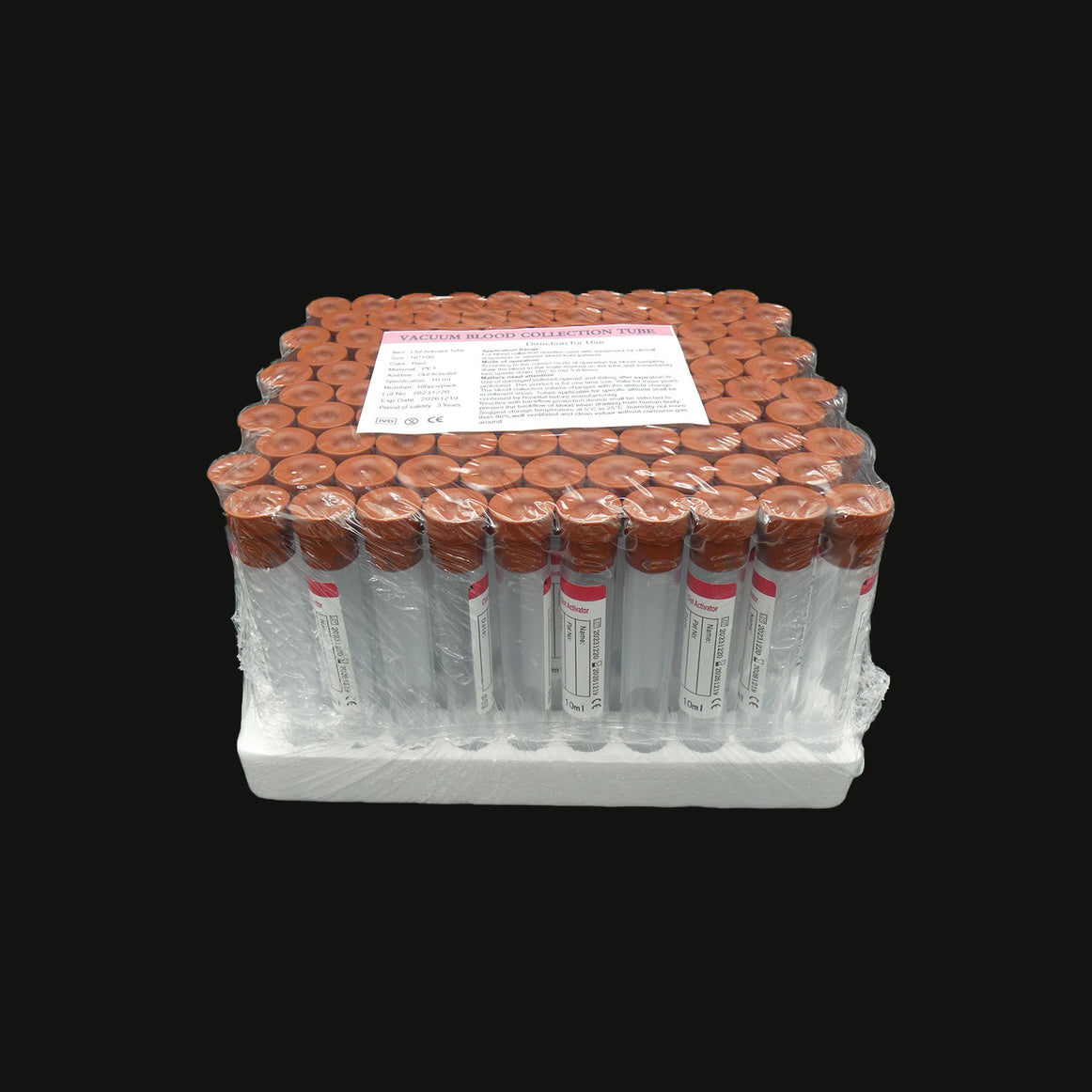 10ml Red Plug Top Vacuum Blood Collection Tubes, Serum Tube