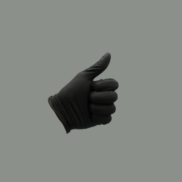 Black Nitrile Exam Gloves, Medium, 5ml