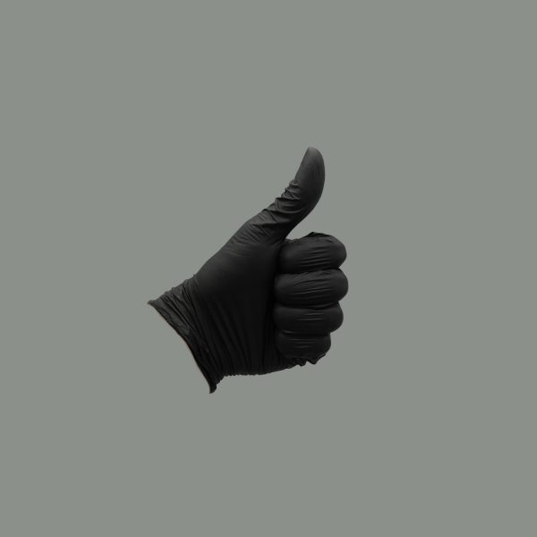 Black Nitrile Exam Gloves, Large, 3.5ml
