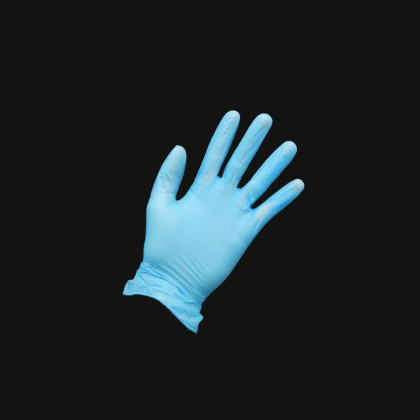 Blue Vinyl Nitrile Co-Polymer Exam Gloves, Medium