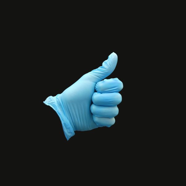 Blue Vinyl Nitrile Co-Polymer Exam Gloves, Medium