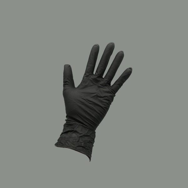 Black Nitrile Exam Gloves, Medium, 8ml